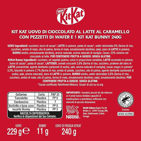 3x KITKAT Uovo di Pasqua Cioccolato al Latte al Caramello Caramel Milk Chocolate Easter Egg