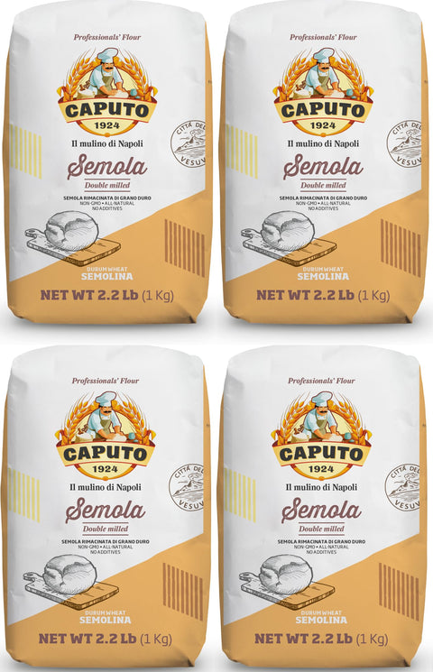 MOLINO CAPUTO Ancient Semolina Caputo Mill with Hard Grain Regrinded 4 Pieces