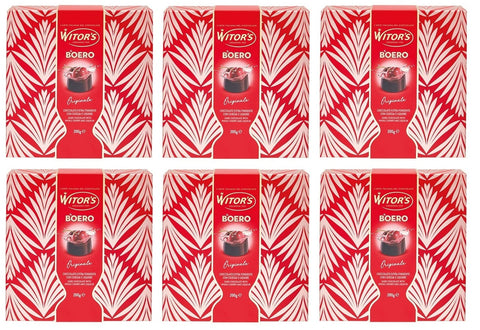 Witor's Il Boero Original Extra Dark Chocolate with Cherry and Liqueur 200 g Pack of 6