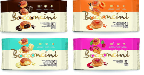 Testpalet Matilde Vicenzi millefoglie bocconcini al cioccolato albicocca lampone e cioccolato bianco chocolate 4 x 90 g biscuits