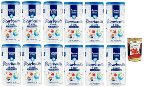 Gemma di mare Bicarbonato di sodio Alimentare, food baking soda, baking soda 12 x 600 g + Italian gourmet polpa 400 g