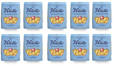 Voiello Il Gran Fusillo n°180 Pasta, 100% Italian Wheat, 500 g, Bronze Drawing, Pack of 10