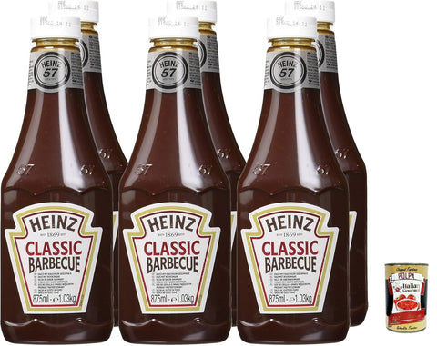 Classic Babeque, BBQ sauce, with a slightly smoked but very sensitive taste, 6 x 875 ml + Italian gourmet polpa 400 g