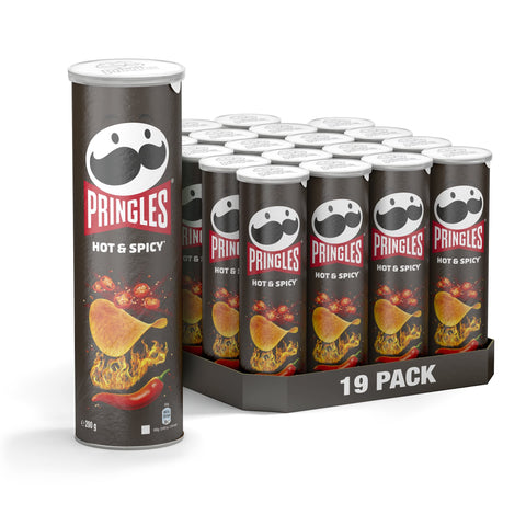 Pringles Hot & Spicy | Sharp Chips | Pack of 19 (19 x 165 g)