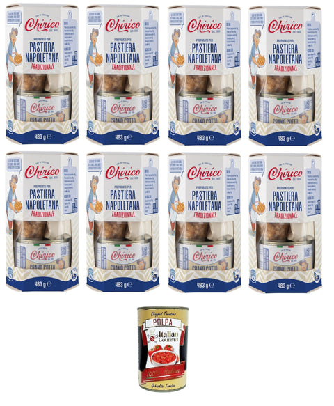 Chirico Preparato per Pastiera Napoletana Preparation for Pastiera Napoletana 8 x 483 g + Italian Gourmet Polpa 400 g