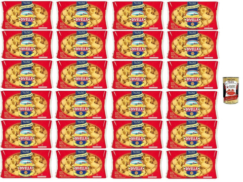 Divella Lumaconi 49 Durum Wheat Semolina Noodles 100% Italian 24 x 500 g + Italian Gourmet Polpa 400 g