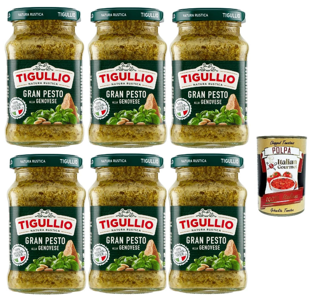 6 x Star Tigullio GranPesto alla Genovese with Basil 190 g Sauce Sauce + Italian Gourmet Polpa 400 g