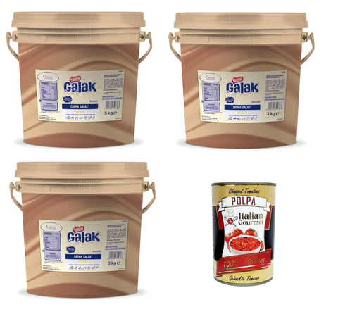 Nestlé Galak Professionale Crema al Cioccolato Bianco Professional White Chocolate Cream - 3 x 3 kg + Italian Gourmet Polpa 400 g