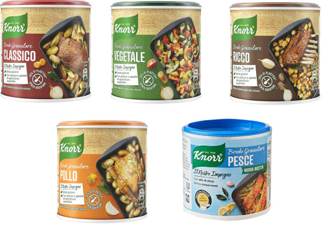 Knorr Brodo Granular Vegetable Granulated Broth Test Pack 5 x 150 g Flavour for Your Dishes Gluten-Free Lactose Free 100% Italian Broth