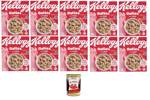 Kellogg's Oaties Original Avena Croccante Crispy Oats 10 x 360 g + Italian Gourmet Polpa 400 g