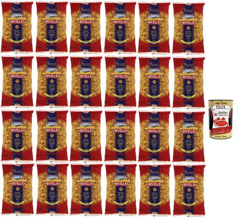 Divella Pasta 100% Italian Gnocchi 43, Durum Wheat Semolina Pasta, Cooking 7 Minutes 24 x 500 g + Italian Gourmet Polpa 400 g
