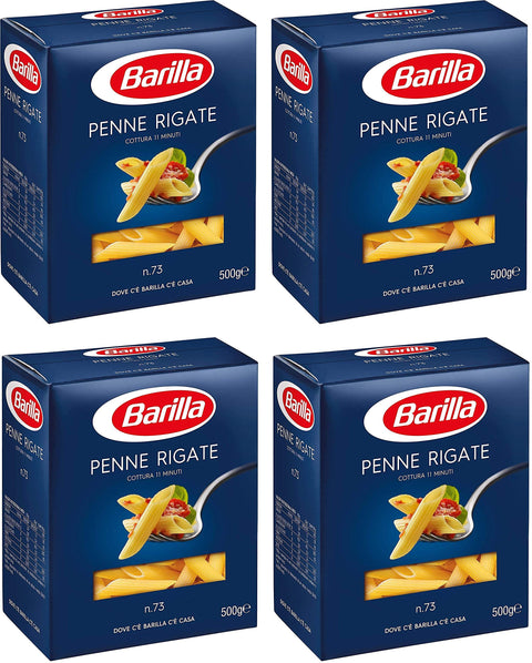 Barilla Penne Rigate 2 kg - Semolina Noodles with High-Quality Ingredients to Always Be Good - Daily Irresistible Goodness - Pack 2 kg - 4 x 500 g (Penne Rigate)