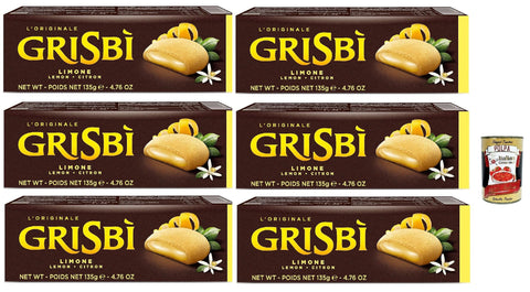Vicenzi Grisbi Lime 6 x 150 g Cookies Bar Cake Biscuits Lemon Cream Lemon + Italian Gourmet Polpa 400 g