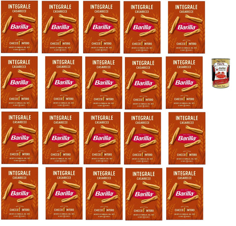 Barilla Integrale Casarecce - Whole Grain Durum Wheat Pasta Made from 100% Whole Grain Semolina, Rich in Fibre, Perfect "al Dente" Bite in 11 Minutes - 20 x 500g - Italy + Italian Gourmet Polpa 400g