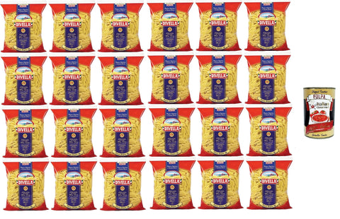 Divella Pasta 100% Italian Penna Regina 36, Durum Wheat Semolina Pasta, Cooking 7 Minutes 24 x 500 g + Italian Gourmet Polpa 400 g
