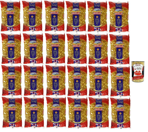Divella Pasta 100% Italian Lumache 50, Durum Wheat Semolina Pasta, Cooking 8 Minutes 24 x 500 g + Italian Gourmet Polpa 400 g