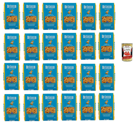 De Cecco Fusilli N°34, 100% Italian Pasta Pasta, 24 x 500 g + Italian Gourmet Polpa 400 g