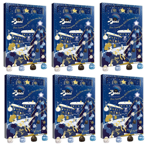 Perugina Baci Calendario dell'avvento Advent Calendar Christmas Calendar Filled with Milk Chocolate and Dark Chocolate Chocolate, Pack of 6 (6 x 300 g)