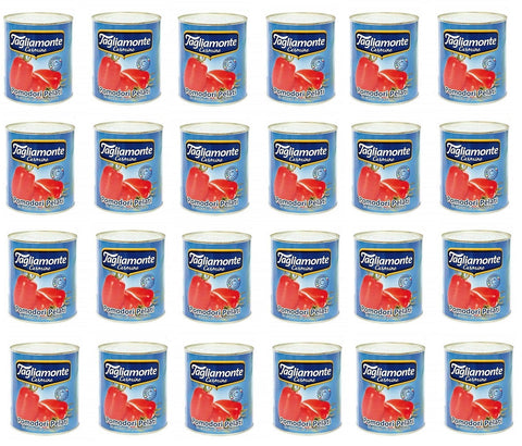 TAGLIAMONTE Pomodori Pelati Peeled Tomato Sauce from Italy 800 g Pack of 24