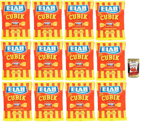 Elah Cubik Toffee La Caramella Classica Mou al Latte, Italian Classic Milk Mou Sweets, Sweets Lollies, 12 x 150 g + Italian Gourmet Polpa 400 g