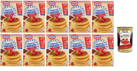 Cameo Pancake Baking Mix, Pack of 10, 250 g per Pack, + Italian Gourmet Polpa 400 g