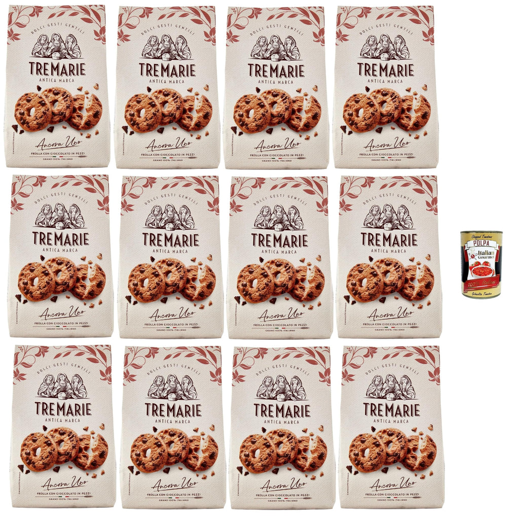 Tre Marie Ancora Uno Frolla con cioccolato in pezzi Biscuits with Chocolate Pieces 350 g Cookies Biscuits 100% Italian Biscuits 300 g