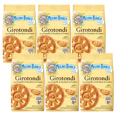 Mulino Bianco Girotondi - Shortcrust Pastry Biscuits with Sugar 350 g x 6 Packets