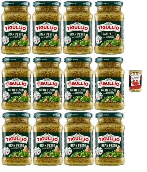 Star Tigullio GranPesto alla Genovese, Pesto Sauce with 100% Fresh Basil 12 x 190 g Sauce Sauce + Italian Gourmet Polpa 400 g