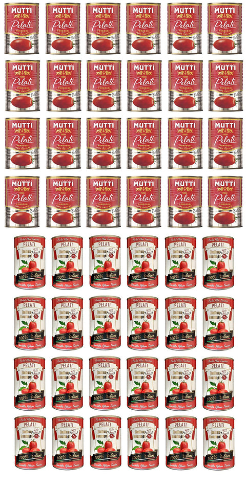 Pomodori Pelati Italiani Mutti Peeled Tomatoes + Italian Gourmet Italian Peeled Tomatoes (48 x 400g)