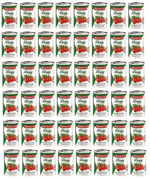 La Torrente Pomodorini Interi Dorini Whole Cherry Tomatoes Tomato Sauce from Italy 400 g Pack of 48