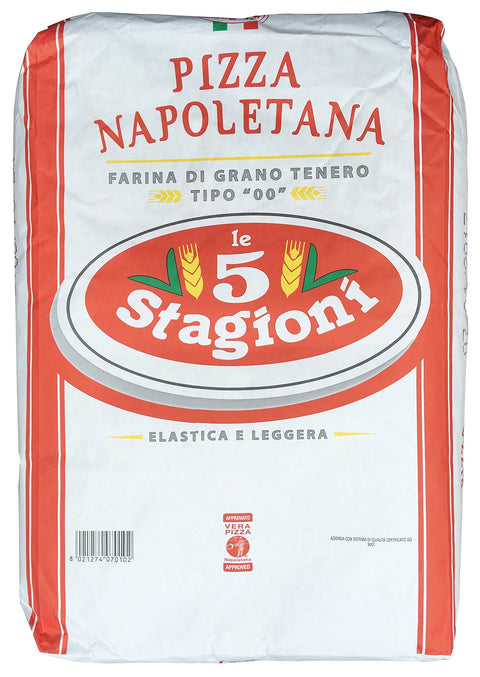 Pizza Flour Le 5 Stagioni Napoletana 10 kg Bag - Wheat Flour Type 00, Farina di Grano Tenero Tipo "00" Italy