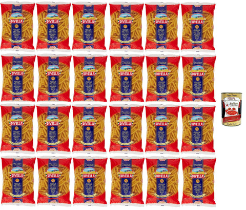 Divella Pasta 100% Italian Cannerozzetti 24, Durum Wheat Semolina Pasta, Cooking 10 Minutes 24 x 500 g + Italian Gourmet Polpa 400 g