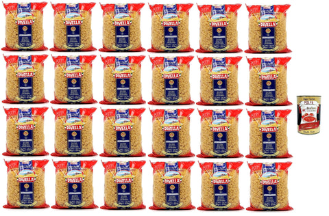 Divella Pasta 100% Italian Margheritine 60, Durum Wheat Semolina Pasta, Cooking 7 Minutes 24 x 500 g + Italian Gourmet Polpa 400 g