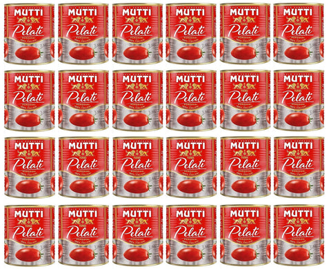 24x Mutti Pomodori Pelati Peeled Tomatoes 100% Italian Tomatoes 800g Tin Tomato Sauce