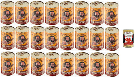 Fagioli alla Bud Spencer Tex Mex, Bud Power Bud-Spencer-Tex Mex Beans Ready to Try 24 x 400 g + Italian Gourmet Polpa 400 g