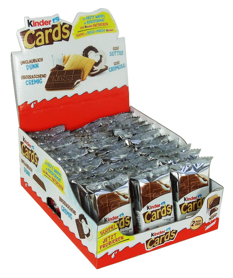 kinder Cards - Biscuit Wafers with Milk and Cocoa Filling - 30 Packs of 2 Biscuit Wafers (30 x 25.6g)