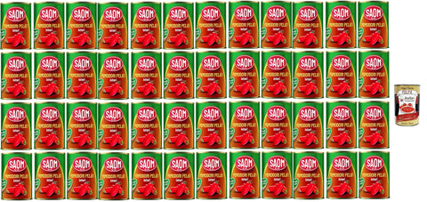 Saom, Pomodori Pelati Best Peeled Tomato Sauce from Italy Tin, Tin Italian Peeled Tomatoes 48 x 400 g + Italian Gourmet Polpa 400 g