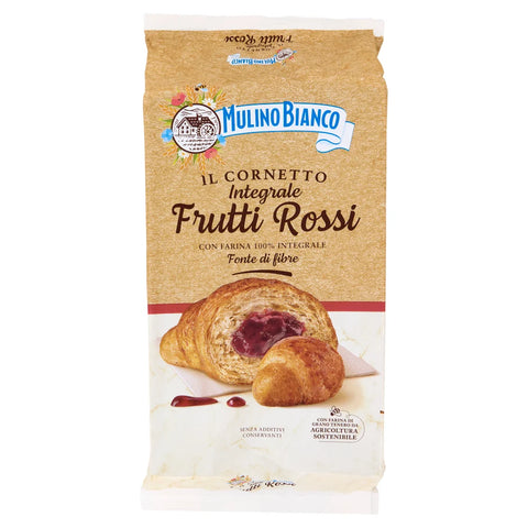 8x Mulino Bianco Cornetti Integrali Frutti Rossi Cake Red Fruits Whole Grain 300gr