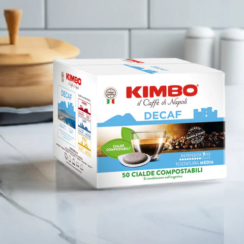 Kimbo Espresso Decaff, 50 Cialde ESE 44 mm, Pack of 50 decaffeinated coffee pods