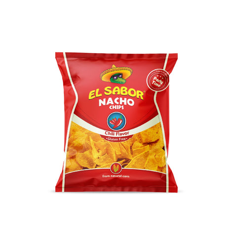 El Sabor Nacho Chili Flavor Chili flavored nachos, 18 x 100 g