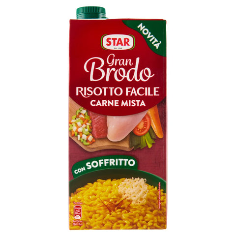 6x Star Gran Brodo Risotto Facile Carne Mista con Soffritto Easy mixed-meat risotto broth with soffritto (1000 ml)