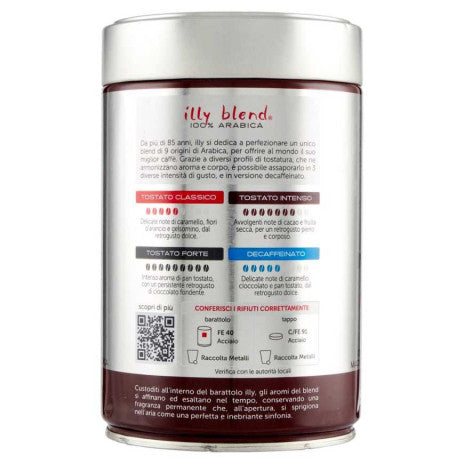 3x Illy Moka Intenso 100% Arabica Macinato 250g jar of INTENSO 100% Arabica ground coffee for moka pot.