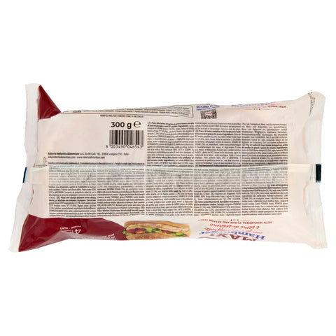 8x Roberto Maxi Hamburger Integrale Whole wheat bread with sesame seeds, 300 g pack; each pack contains 4 hamburger buns.