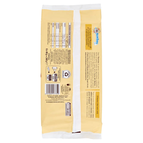 12x Mulino Bianco Nastrine con gocce di cioccolato, snacks chocolate ribbons, with delicate pear flavour, sweet snack for in between meals - 6 snacks + Italian gourmet polpa 400 g (Copia)