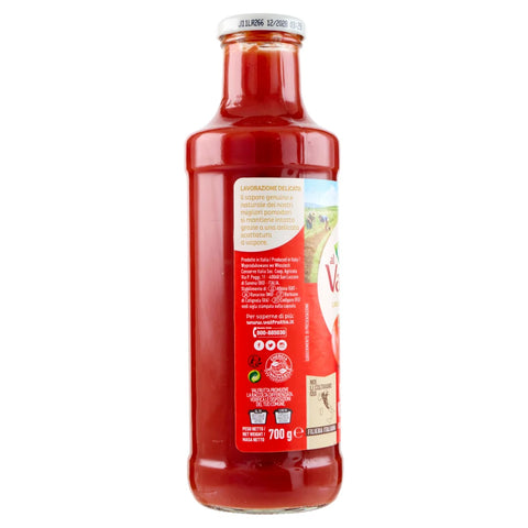 Valfrutta al Vapore Passata di Pomodoro Steamed velvety tomato puree 12x 700 g
