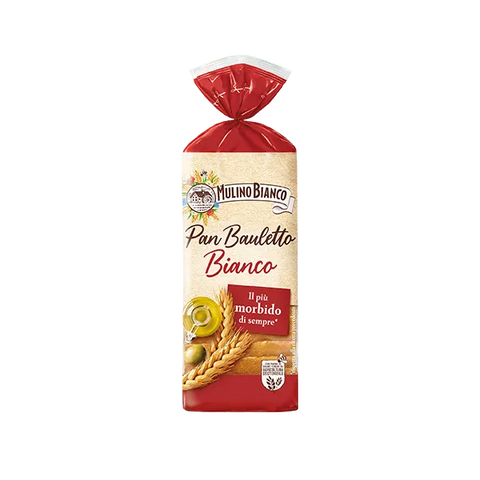 8x Mulino Bianco Pan Bauletto bianco Type "0" bread with extra virgin olive oil 400g