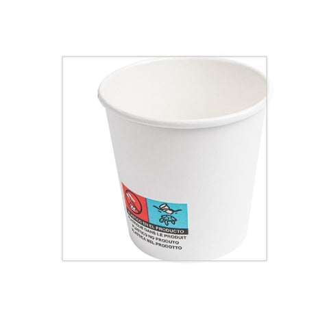 Box Bicchieri in Cartone Bianco White Cardboard Cups Hot Drinks 160ml (20x50pcs)