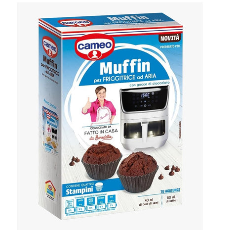 3x Cameo Preparato per Muffin per friggitrice ad aria con gocce di cioccolato Chocolate chip muffin mix for air fryer, 155g