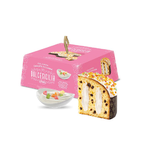 Dais Colomba Cassata farcita con crema alla ricotta Easter dove filled with ricotta cream 900 gr