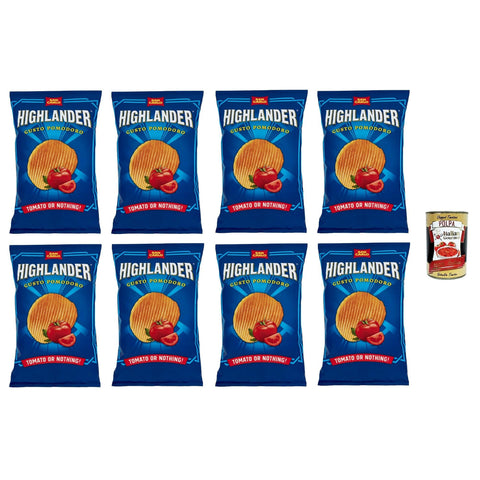 San Carlo Highlander Tomato or Nothing Patatine Potato Chips 8 x 130 g + Italian Gourmet Polpa 400 g